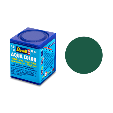 TINTA ACRÍLICA AQUA COLOR SOLÚVEL EM ÁGUA VERDE ESCURO FOSCO 18ML 39 REVELL REV 36139